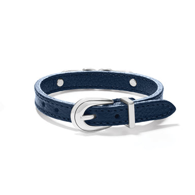 Interlok Braid Leather Bracelet French Blue