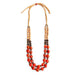 Coral Bombona Seed Long Necklace