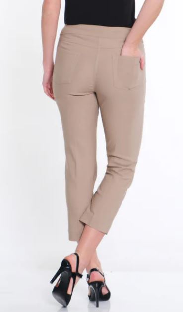 Pull-On Ankle Pants - Brown Rock