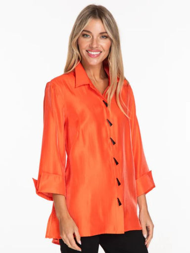 Coral Shimmer Shirt Plus