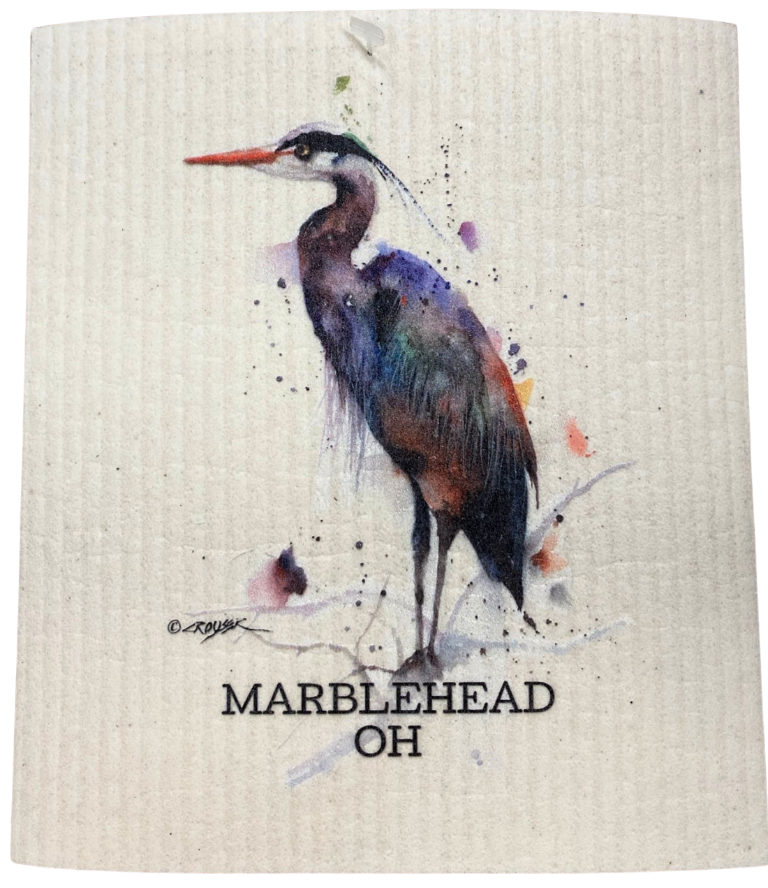 Marblehead Heron Swedish Dish Cloth