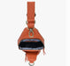 Orange Faux Leather Sling Bag