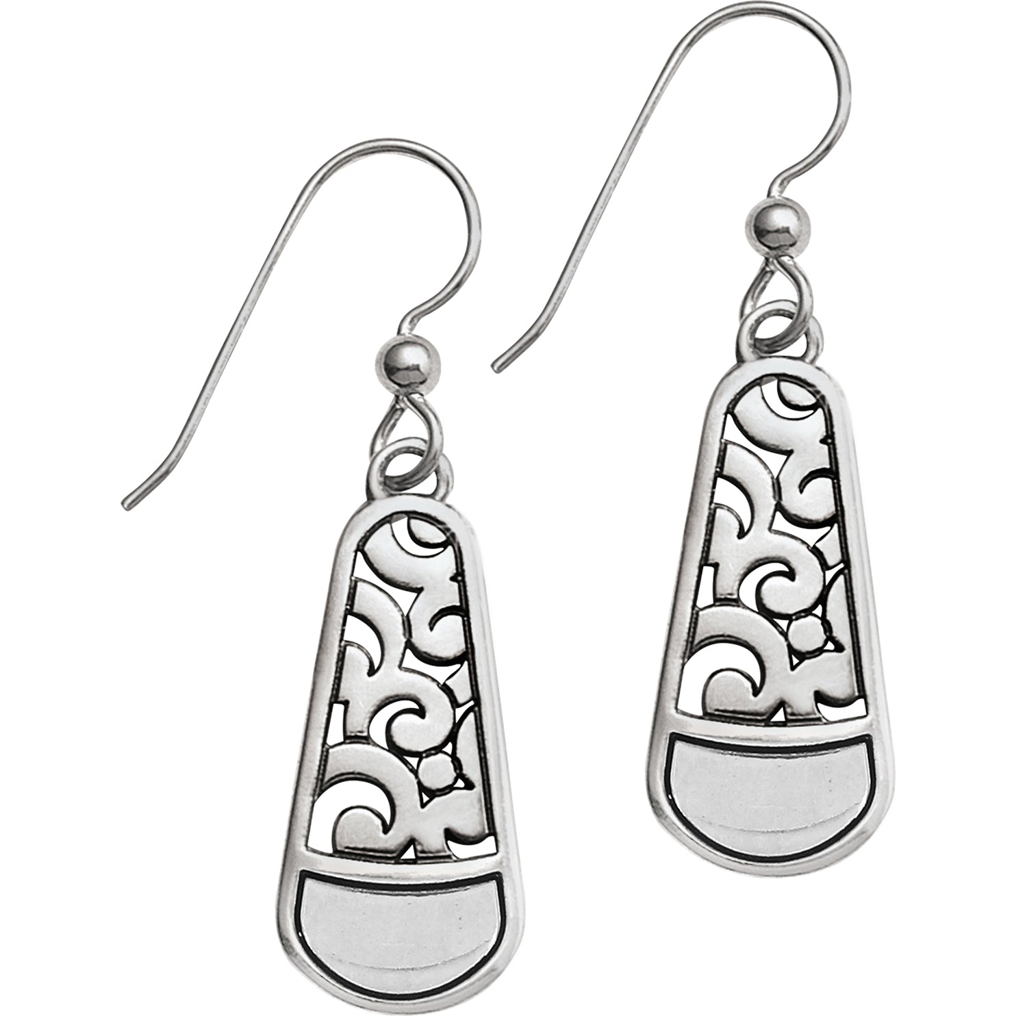 Catania French Wire Earring Silver & Black