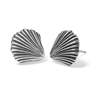 Silver Shells Post Earrings