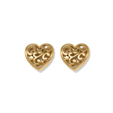 Contempo Heart Gold Post Earrings