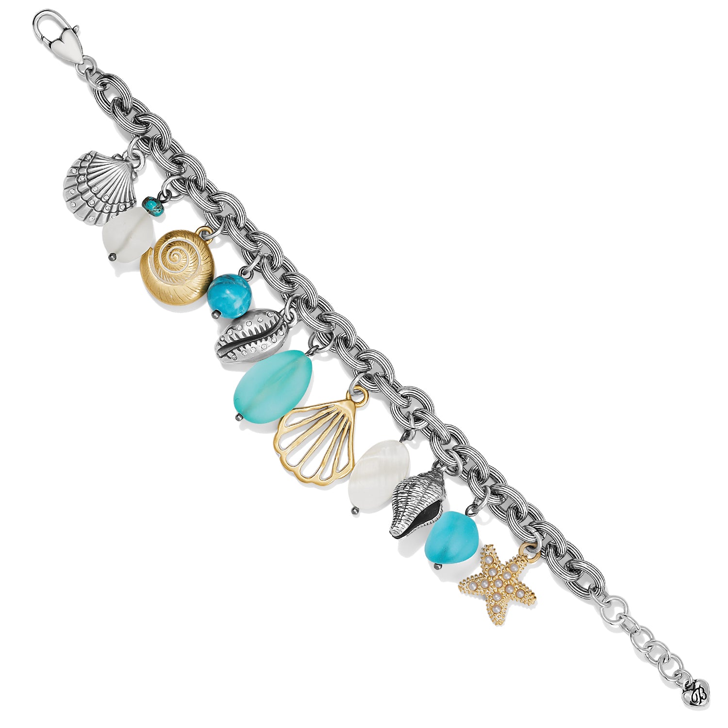 Brighton Pebble Turquoise and Pearl Double Bracelet