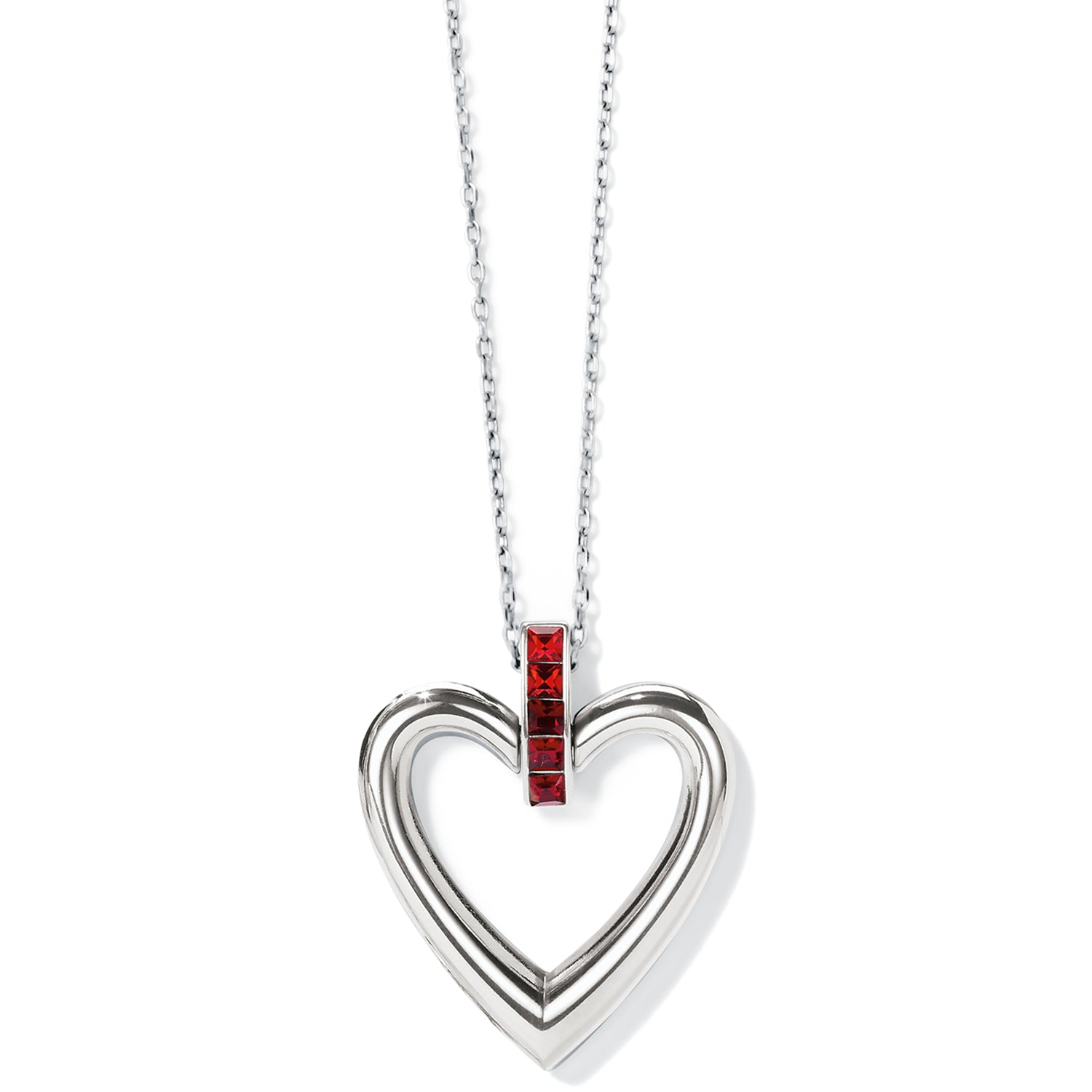 Spectrum Red Open Heart Necklace
