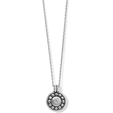 Pebble Dot Medali Petite Clear Necklace