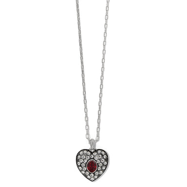 Brighton - Designer Jewelry - Brighton Trust Your Journey Heart Necklace  Silver-Pastel Multi