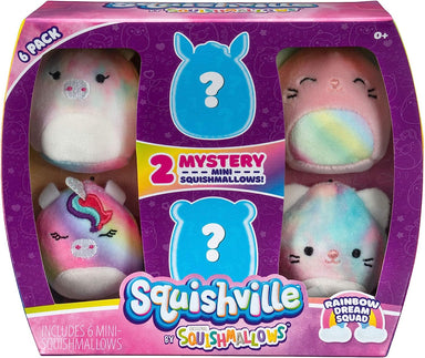 Mini-squishmallow 6 Pack Rainbow Squad