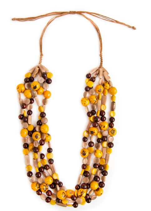 Elegante Mustard & Chestnut Necklace