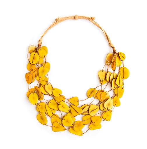 Yellow Layered Tagua Necklace